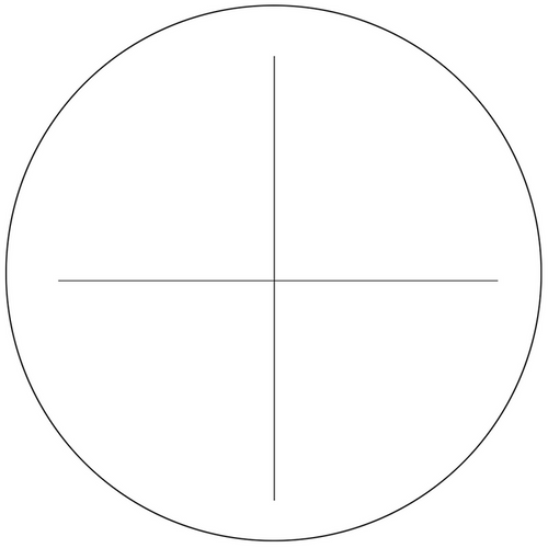 Microscope Eyepiece Reticle Cross Line Scale Dia. 24mm, SKU RT20102161, three quarter front view