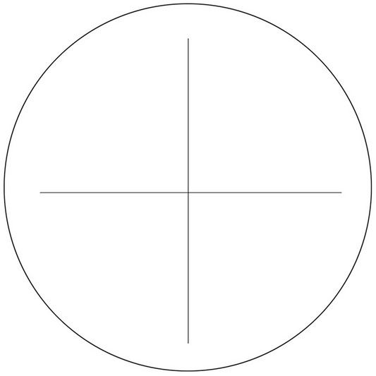 Microscope Eyepiece Reticle Cross Line Scale Dia. 24mm, SKU RT20102161, three quarter front view