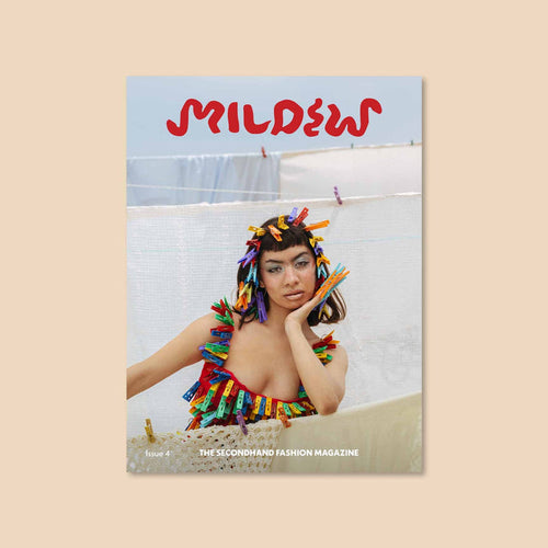 Mildew Magazine Issue 4 cover with colorful portrait and bold logo text