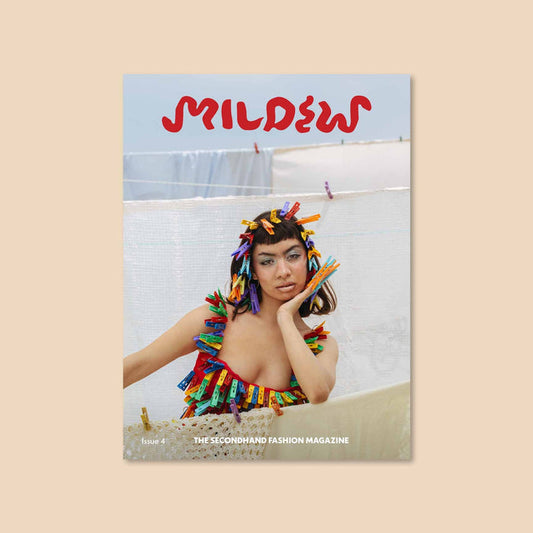 Mildew Magazine Issue 4 cover with colorful portrait and bold logo text