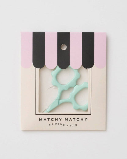Mint Scallop Handle Embroidery Scissors