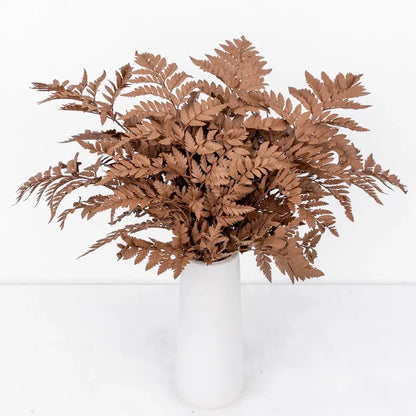 Mocha Mousse Leather Leaf Greenery Vase - Image