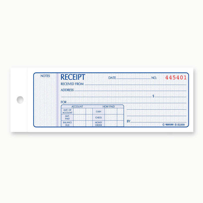 Money Receipt Book 8L800