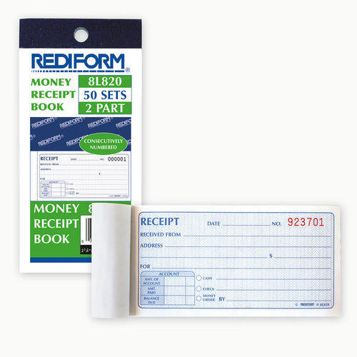 Money Receipt Book 8L820