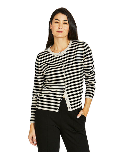 Mono Stripe Cardigan