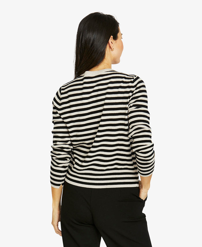 Mono Stripe Cardigan