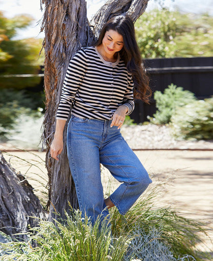 Mono Stripe Cardigan