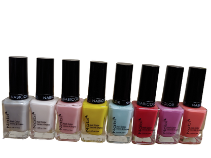 N48R-P - 8 PCS Nabi 5 Nail Polish Set P