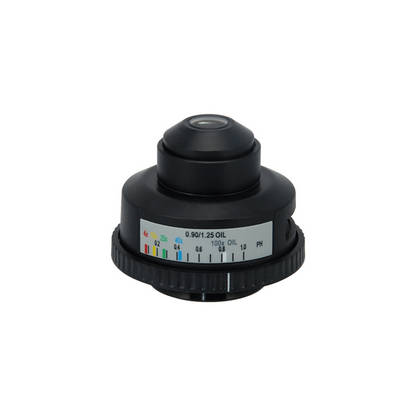 N.A 1.25 4-100X Microscope Abbe Condenser, SKU BM03015341, three quarter front view