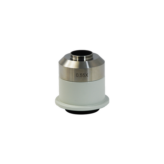 Nikon Compatible 0.55X Microscope Camera Coupler C-Mount Adapter 38mm, SKU CP29541301, three quarter front view