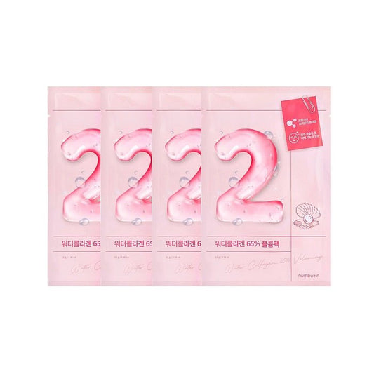 NO. 2 WATER 65% VOLUMING SHEET MASK - Set 4 Masti Pentru Hidratare Si Elasticitate - skinseen.ro