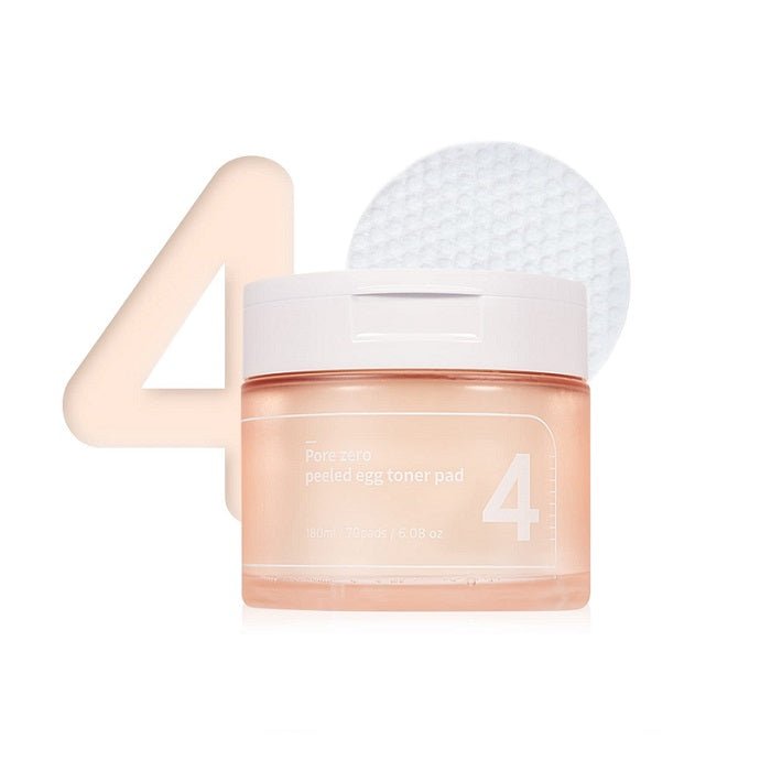 NO.4 PORE ZERO PEELED EGG TONER PAD - Dischete Imbibate In Toner Pentru Tonifiere - skinseen.ro