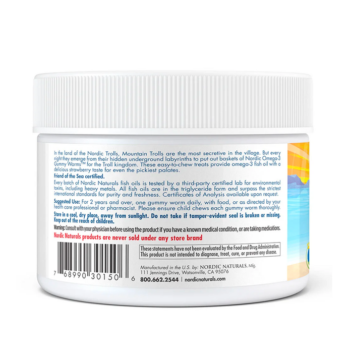 Nordic Omega-3 Gummy Worms by Nordic Naturals