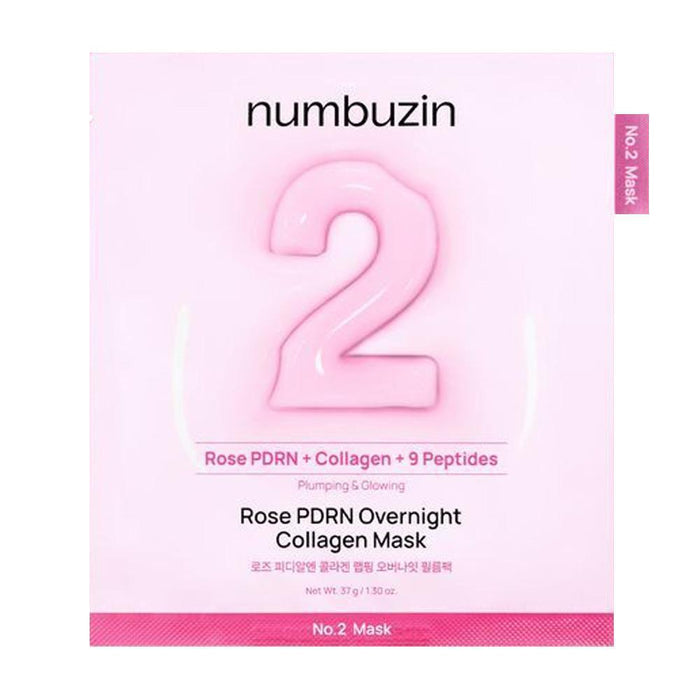 Numbuzin No.2 Overnight Rose PDRN Overnight Collagen Mask 4 pcs