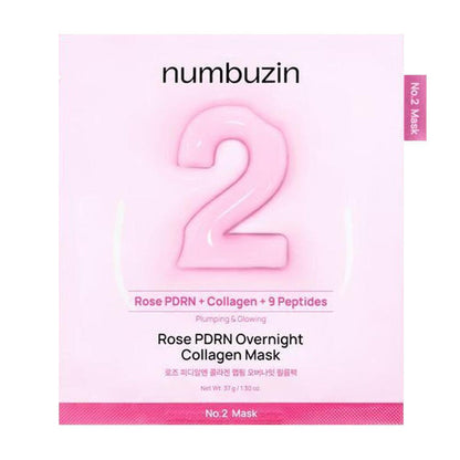 Numbuzin No.2 Overnight Rose PDRN Overnight Collagen Mask 4 pcs