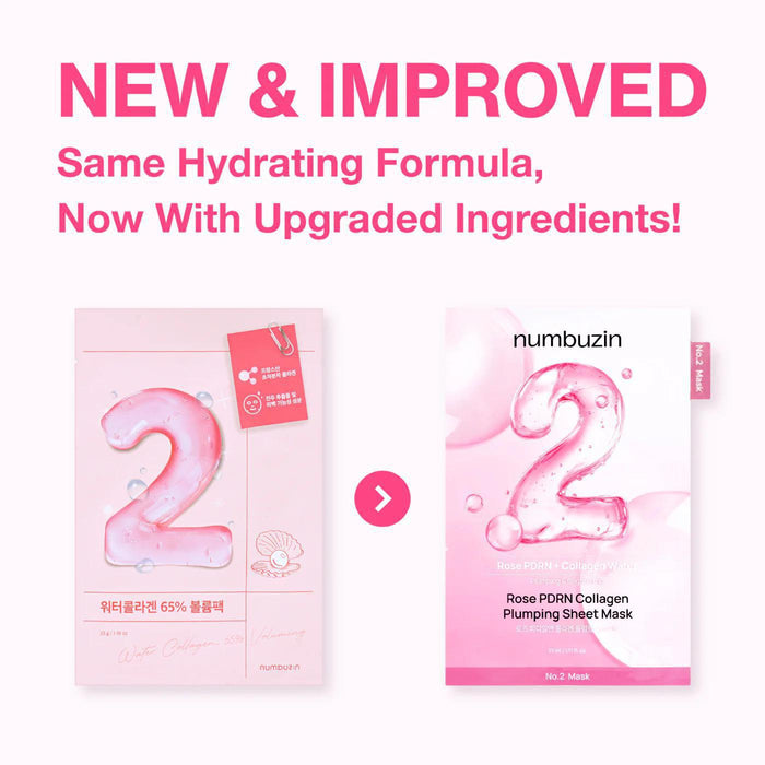 Numbuzin No.2 Overnight Rose PDRN Overnight Collagen Mask 4 pcs