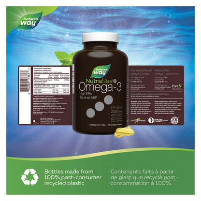 NutraSea HP Extra Strength EPA Omega-3  Mint Flavour  Liquid Gels 60 Softgels Information