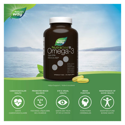 NutraSea HP Extra Strength EPA Omega-3  Mint Flavour  Liquid Gels 60 Softgels Benefits