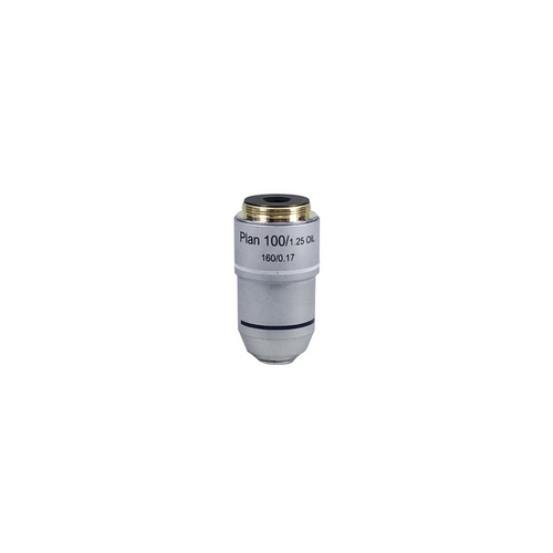 Objective Working Distance 0.234mm 100X Plan Achromatic Objective, SKU BM02513831, three quarter front view
