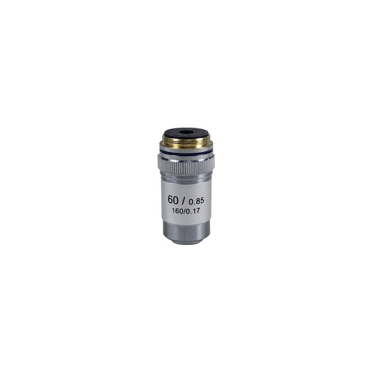 Objective Working Distance 0.46mm 60X Achromatic Objective, SKU BM02503611, three quarter front view