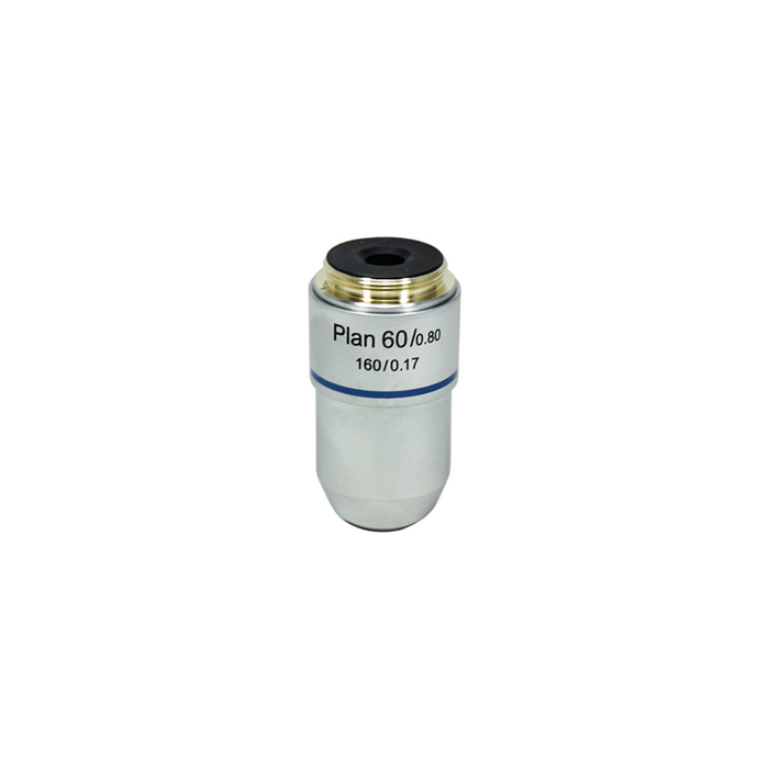 Objective Working Distance 0.49mm 60X Plan Achromatic Objective, SKU BM02513631, three quarter front view