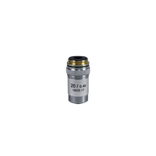 Objective Working Distance 2.1mm 20X Achromatic Objective, SKU BM02503411, three quarter front view