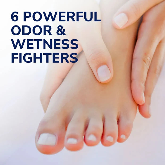 Odor-X Ultra Sweat-Absorbing Foot Powder for odor and wetness control on feet