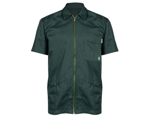 OG Barber Smock Forest Green - Front