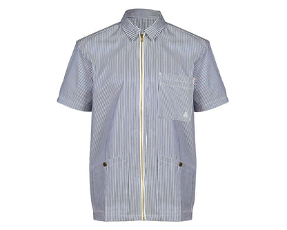 OG Barber Smock Navy Stripe - Front