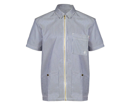 OG Barber Smock Navy Stripe - Front