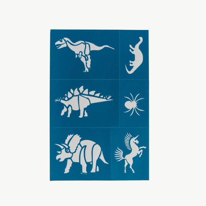 Oh Flossy Reusable Adhesive Face Paint & Makeup Stencils - Teal