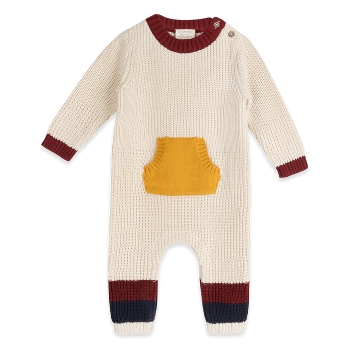 Oliver Chunky Knit Baby Jumpsuit, Organic Cotton