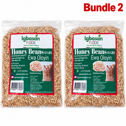 Oloyin Beans by Igbansan Foods, authentic Nigerian honey beans with a naturally creamy texture and mildly sweet flavor, ideal for traditional bean porridge, akara, moi moi, and everyday meals.