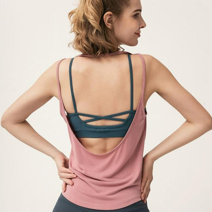 Open Back Sexy Suspender Vest