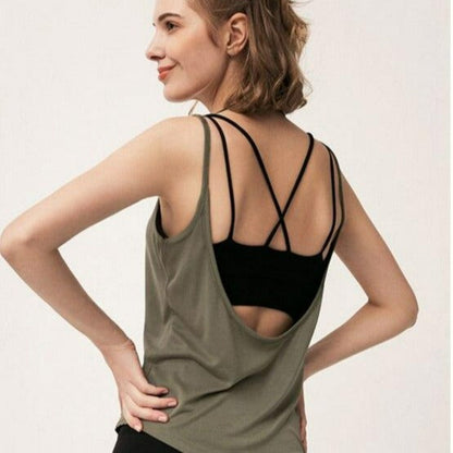 Open Back Sexy Suspender Vest