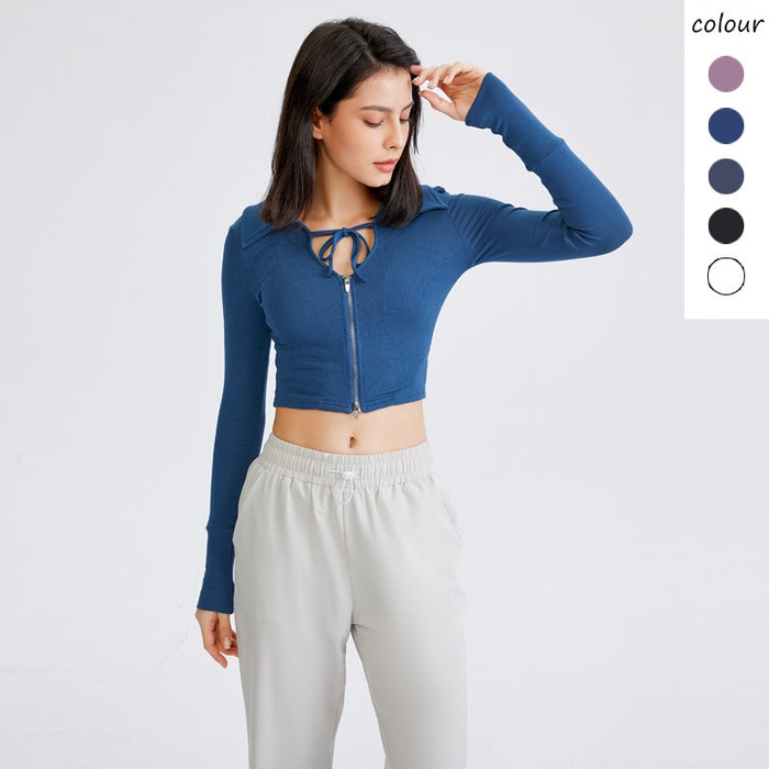 Open Front Ribbed Long Sleeve