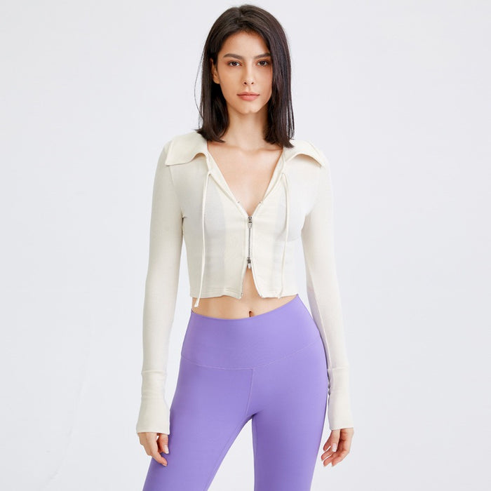 Open Front Ribbed Long Sleeve