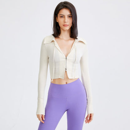 Open Front Ribbed Long Sleeve