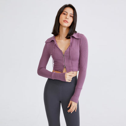 Open Front Ribbed Long Sleeve