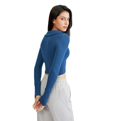 Open Front Ribbed Long Sleeve