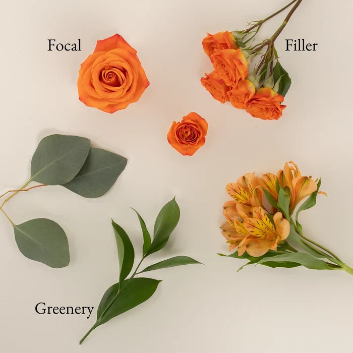Orange Crush Bouquet Bar Flower Kit Stem - Image