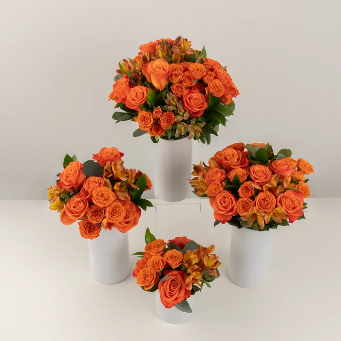 Orange Crush Flower Centerpieces Close Up - Image