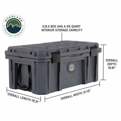 Overland Vehicle Systems D.B.S. Dark Grey 95 QT Dry Box W/Drain & Bottle Opener