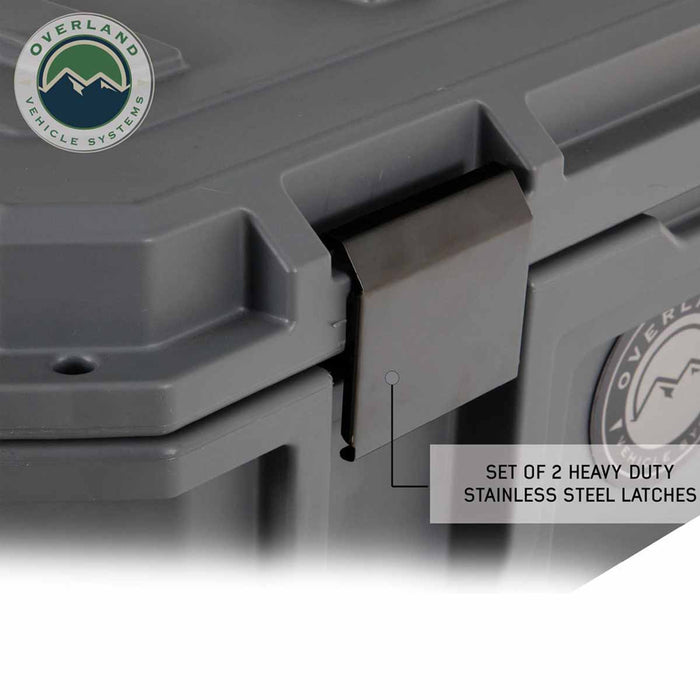 Overland Vehicle Systems D.B.S. Dark Grey 95 QT Dry Box W/Drain & Bottle Opener