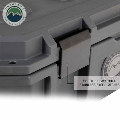 Overland Vehicle Systems D.B.S. Dark Grey 95 QT Dry Box W/Drain & Bottle Opener