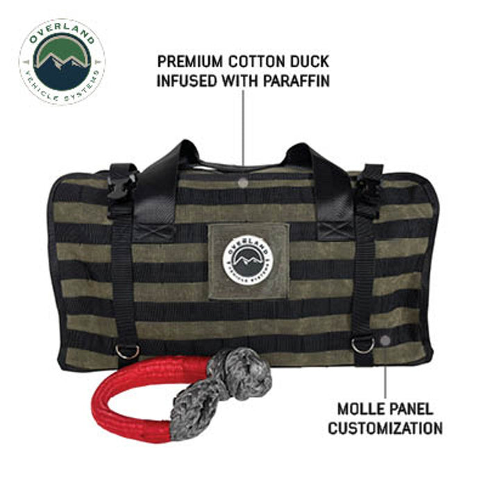 Overland Vehicle Systems Large Recovery Bag W/Handle & Straps #16 Waxed Canvas Storage