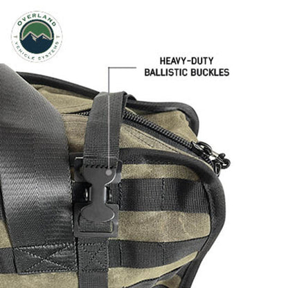Overland Vehicle Systems Large Recovery Bag W/Handle & Straps #16 Waxed Canvas Storage