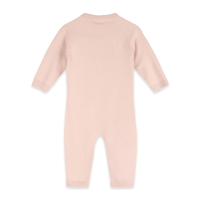 Organic Cotton Owl Embroidered Baby Knit Jumpsuit, Back