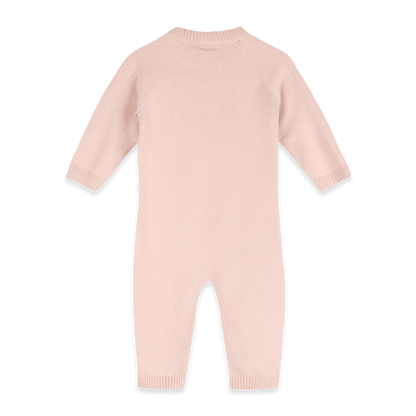 Organic Cotton Owl Embroidered Baby Knit Jumpsuit, Back