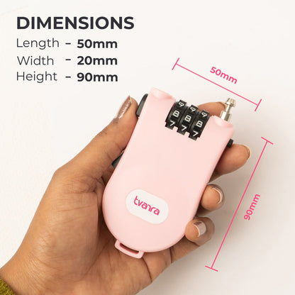 Padmaa Arm Sleeves + Secure Loop Helmet Lock Combo - Baby Pink
